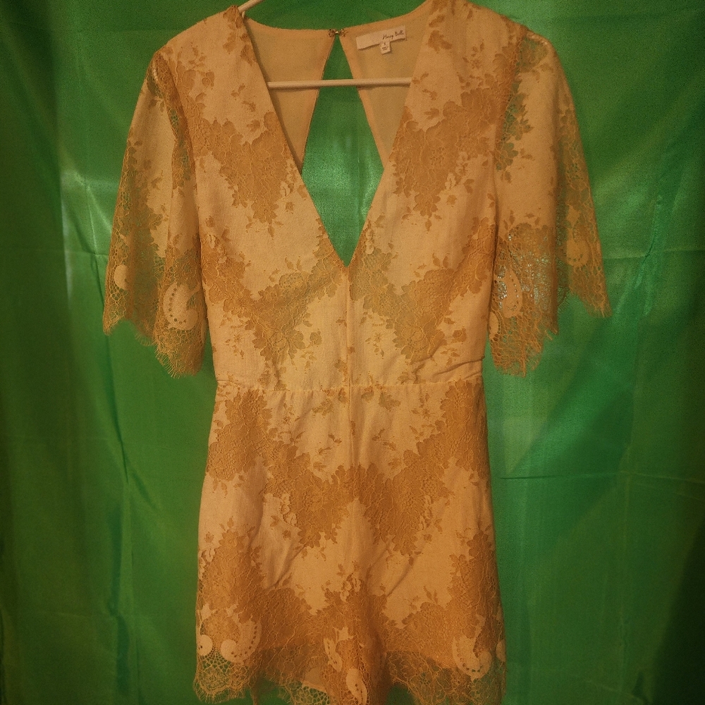 honey Belle lace cream dress